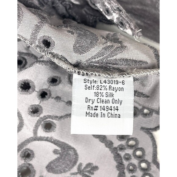 Johnny Was Jade Axel Velvet Silk Eyelet Kimono XS Whimsigoth Vintage Inspired - Picture 16 of 16